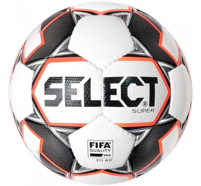 М’яч футбольний SELECT Super (FIFA Quality PRO) (011) біло/сірий, 5