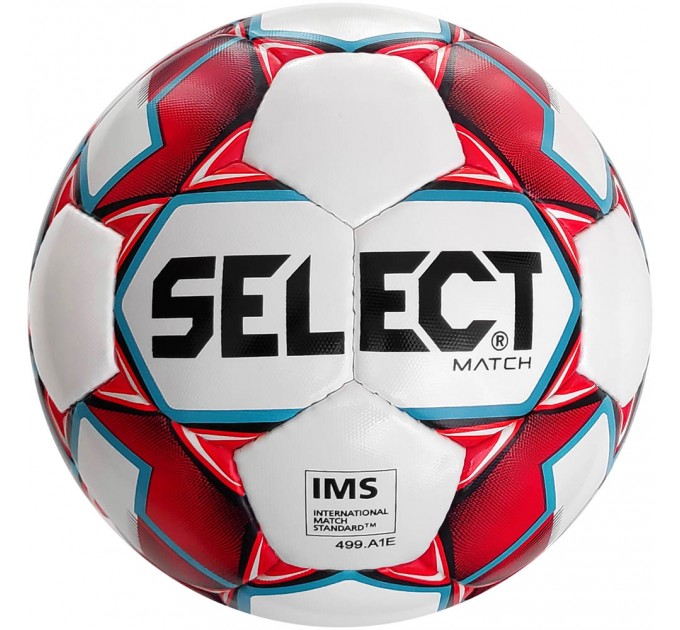 М’яч футбольний SELECT Match (IMS) (018) біло/червоний, 5