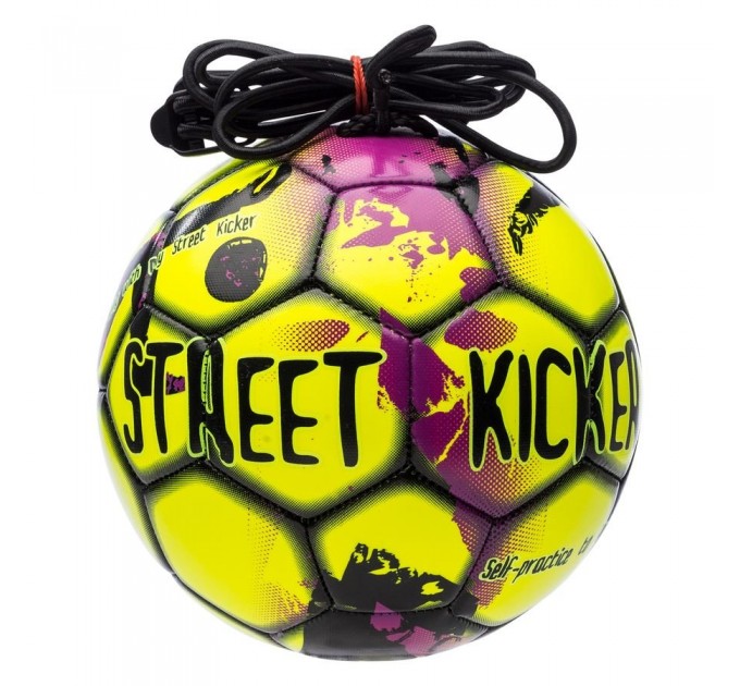 М’яч футбольний SELECT Street Kicker (014) жовт/чорн, 4