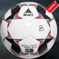 М'яч футбольний B-GR SELECT FB BRILLANT REPLICA (307) біл/черв, 5, 2х2 d/panels