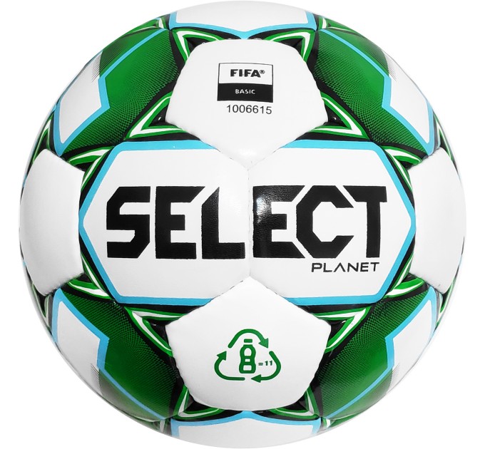 М’яч футбольний SELECT Planet FIFA (928) біл/зел, 5