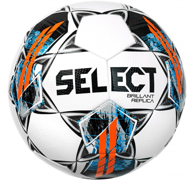 М'яч футбольний SELECT Brillant Replica v22 (878) біло/сірий, 4