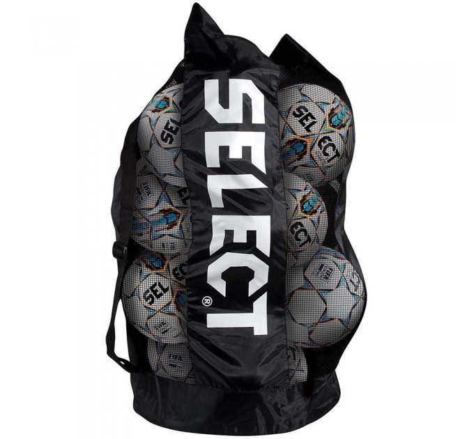 Сумка для футбольних м’ячів SELECT Football bag (010) чорний, 10-12 balls