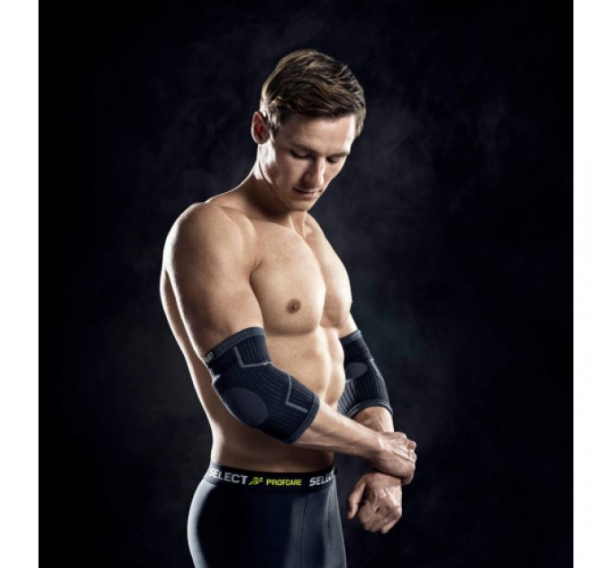 Налокітник SELECT Elastic Elbow support w/pads 2-pack (009) чорний