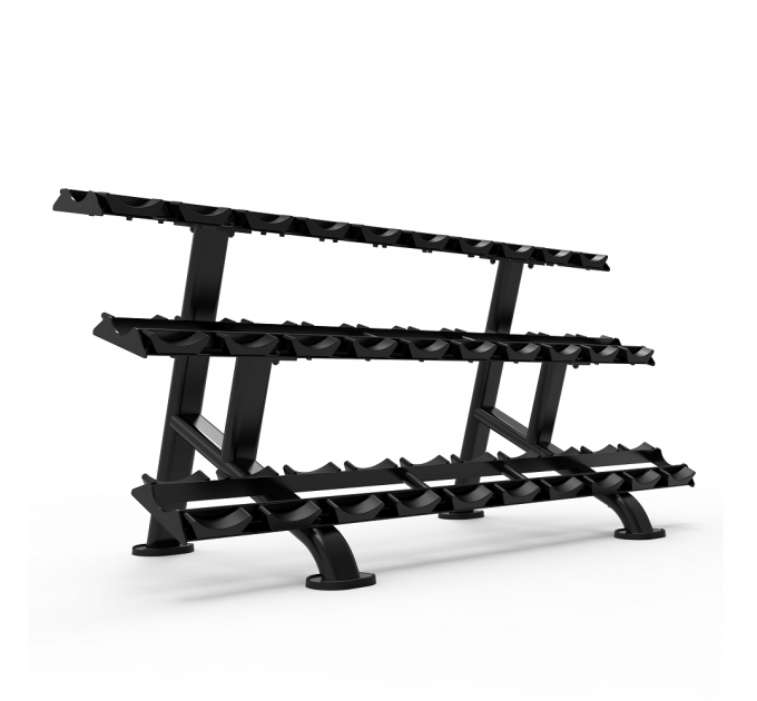 Горизонтальная стойка для круглых гантелей на 15 пар Impulse Evolution