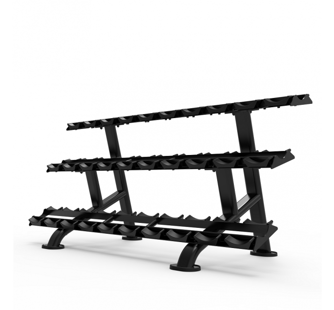 Горизонтальная стойка для круглых гантелей на 15 пар Impulse Evolution