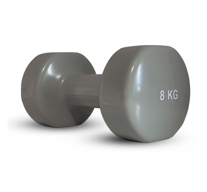 Гантель виниловая Stein 8 кг/ шт / серая