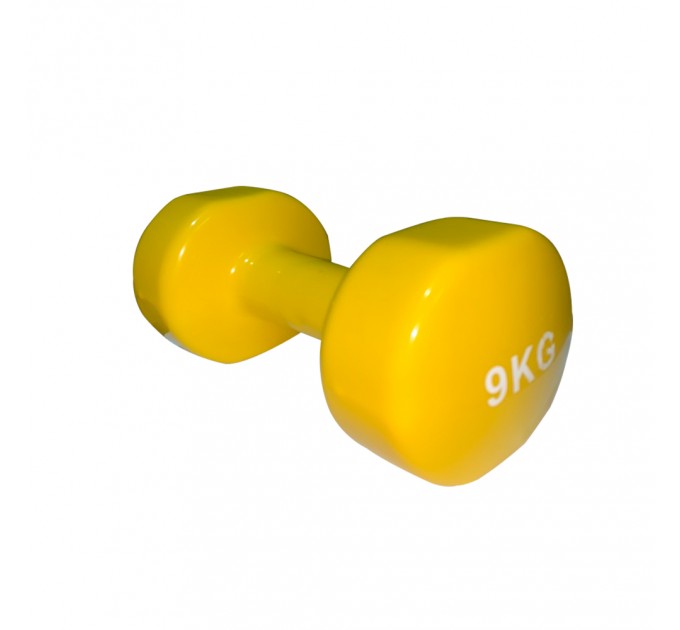 Гантель виниловая Stein 9.0 кг / шт / черная