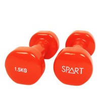 Гантель виниловая SPART 1.5 кг / пара/ оранжевые