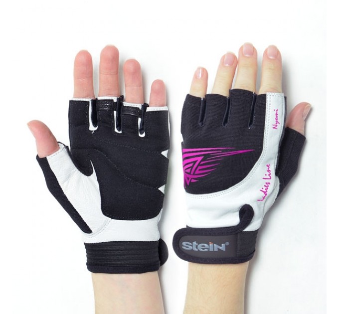 Перчатки Stein Nyomi (M) - бело-чёрно-розовые