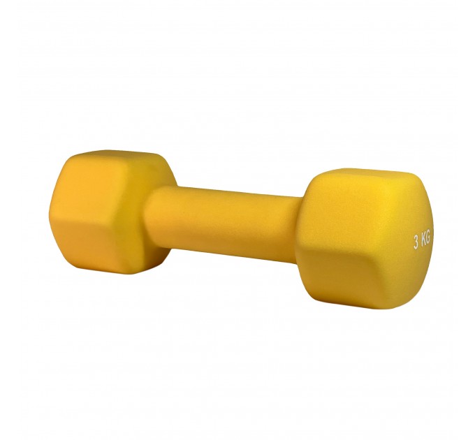 Гантель неопреновая Stein 3 кг/ шт/ желтая