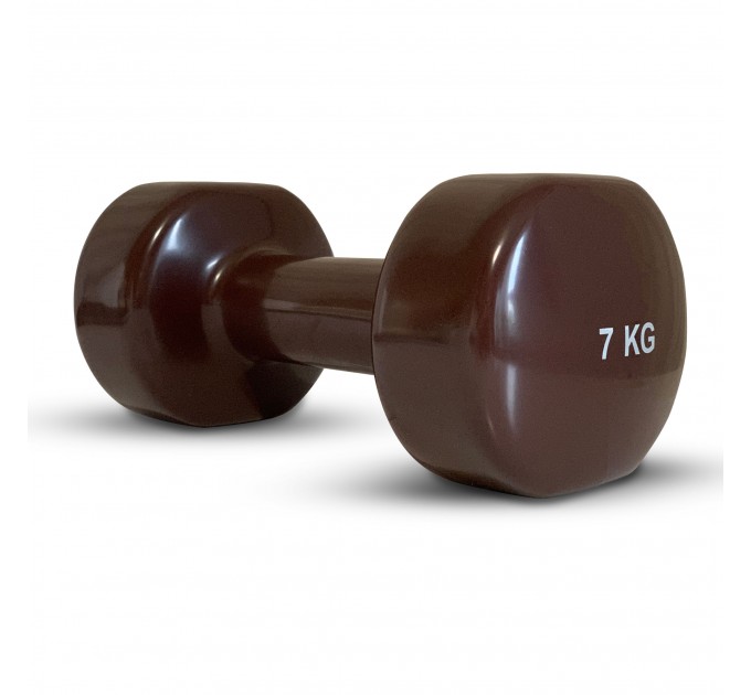 Гантель виниловая Stein 7 кг/ шт / коричневая