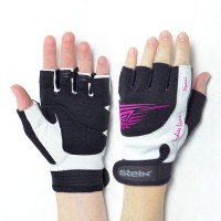 Перчатки Stein Nyomi (S) - бело-чёрно-розовые