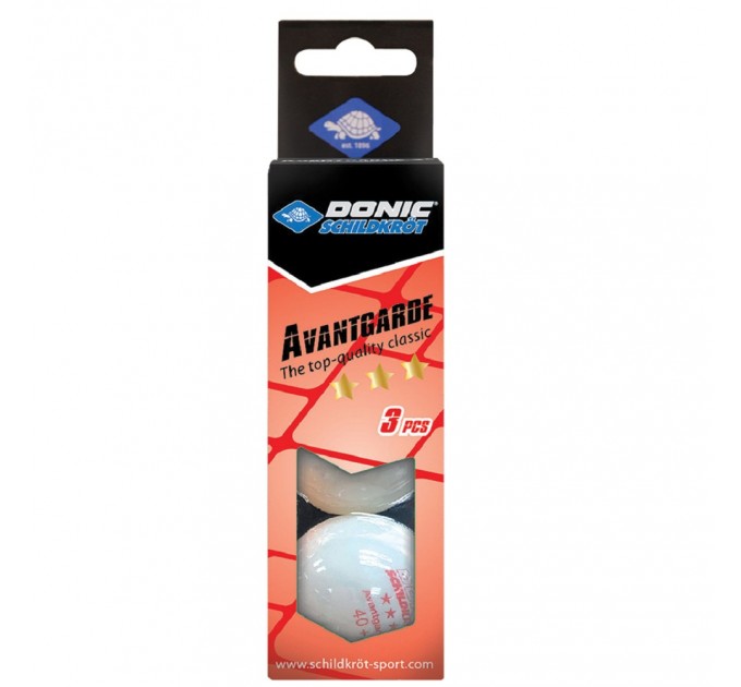 Мячи Donic Advantgarde 3* 40+ 3шт white