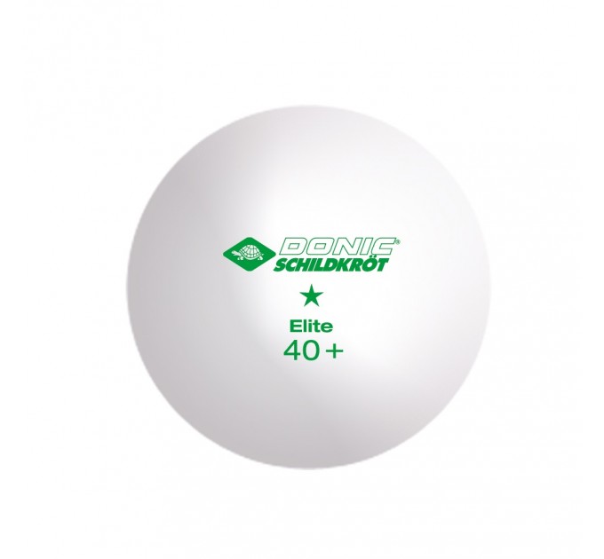 Мячи Donic Elite 1звезда 40+ (6шт.) plastic white