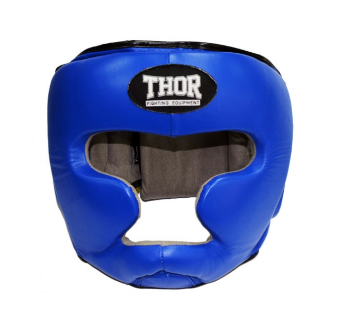 Шлем для бокса THOR 705 S /Кожа / синий