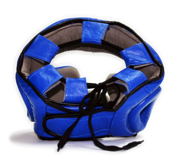 Шлем для бокса THOR 705 XL /Кожа / синий