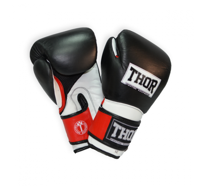Перчатки боксерские THOR PRO KING 16oz /PU /черно-красно-белые