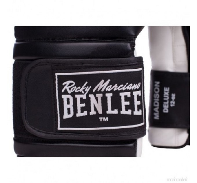 Перчатки боксерские Benlee MADISON DELUXE 12oz /PU/черно-белые