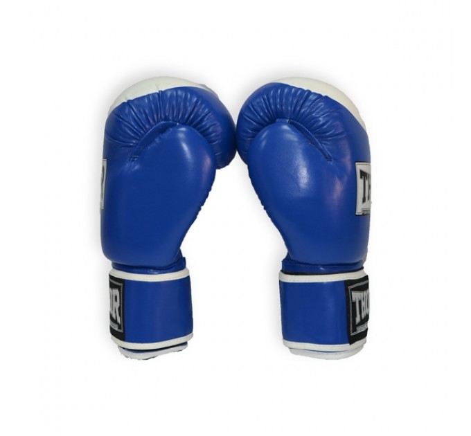Перчатки боксерские THOR COMPETITION 16oz /Кожа /сине-белые