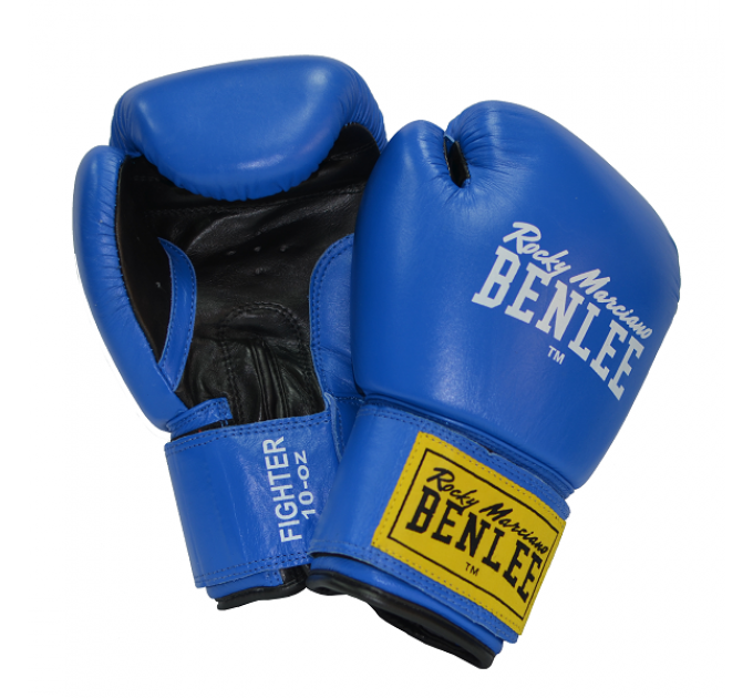 Перчатки боксерские Benlee FIGHTER 10oz /Кожа /сине-черные