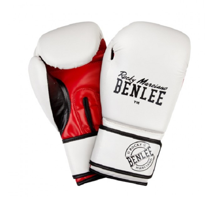 Перчатки боксерские Benlee CARLOS 10oz /PU/бело-черно-красные