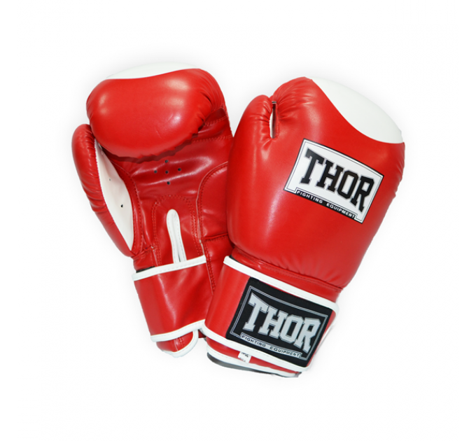 Перчатки боксерские THOR COMPETITION 12oz /Кожа /красно-белые