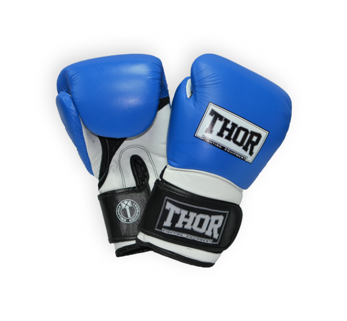 Перчатки боксерские THOR PRO KING 12oz /PU /сине-бело-черные