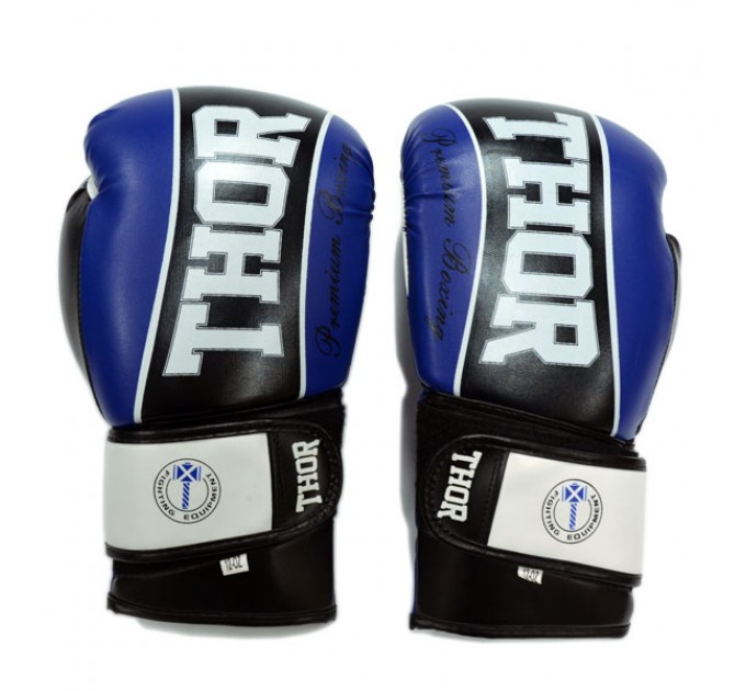 Перчатки боксерские THOR THUNDER 14oz /PU /синие