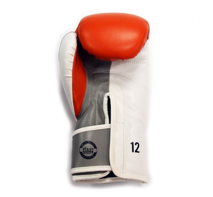 Перчатки боксерские THOR ULTIMATE 14oz /PU /оранжево-бело-серые
