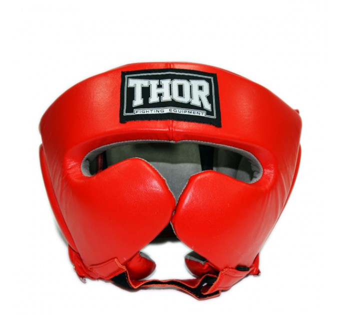 Шлем для бокса THOR 716 S /Кожа / красный
