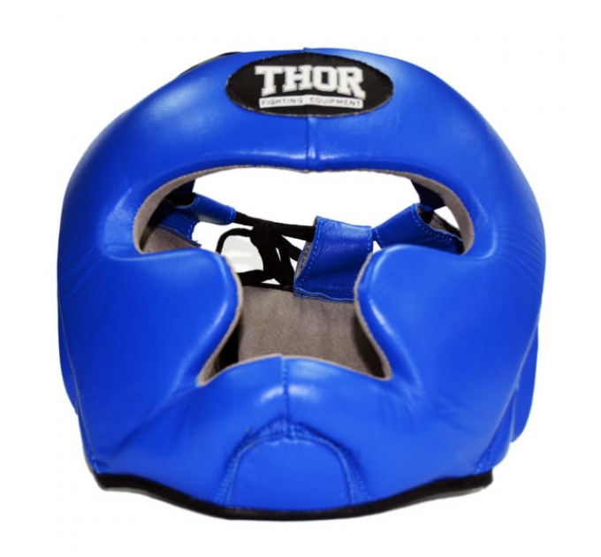 Шлем для бокса THOR 705 M /Кожа / синий