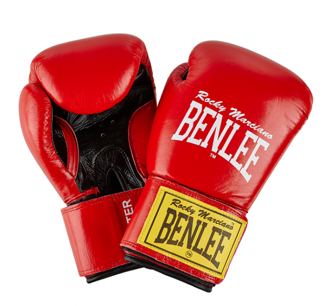 Перчатки боксерские Benlee FIGHTER 14oz /Кожа /красно-черные