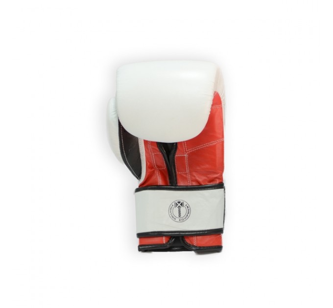 Перчатки боксерские THOR RING STAR 10oz /Кожа /бело-красно-черные