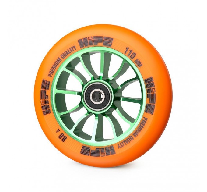 Колесо для трюкового самоката Hipe H01 110мм, green/orange