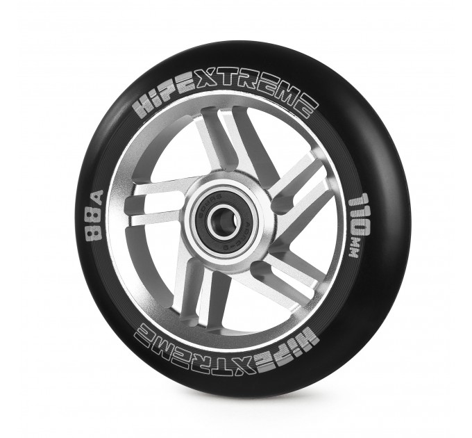 Колесо для трюкового самоката Hipe H5 110мм, Silver/Black PU
