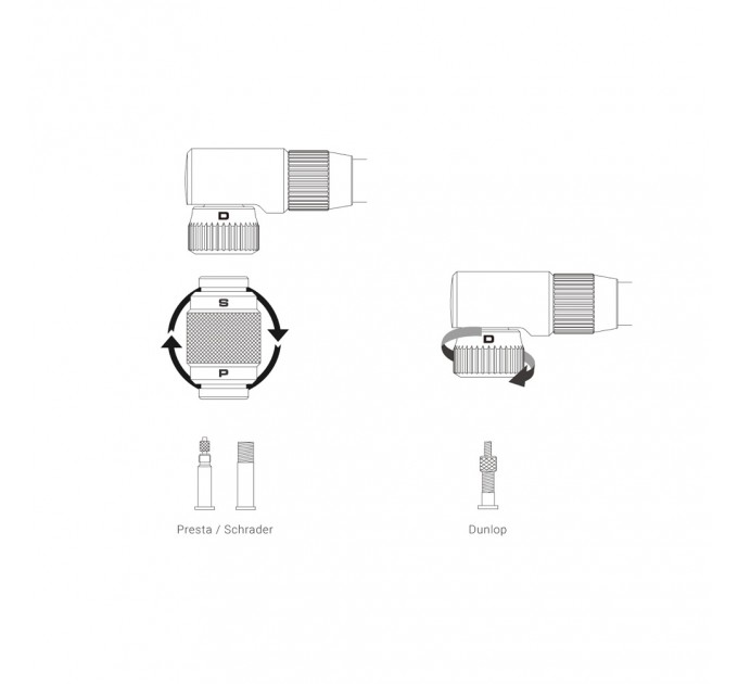 Насос велосипедный Birzman Tiny Tanker with Helix (Presta / Schrader / Dunlop) Напольный