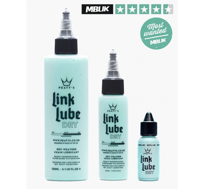 Смазка для цепи Peaty's LinkLube Dry, 120ml