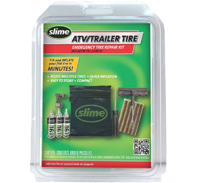 Ремкомплект для бескамерных покрышок Slime Tyre Repair Kit, Tools, plugs & CO2