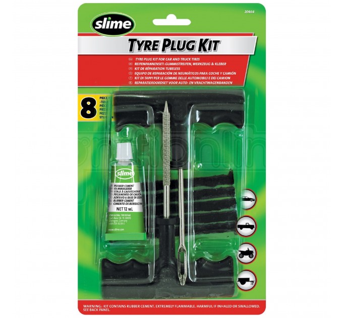 Ремонтный набор для бескамерных покрышек, Slime Tire Plug Kit