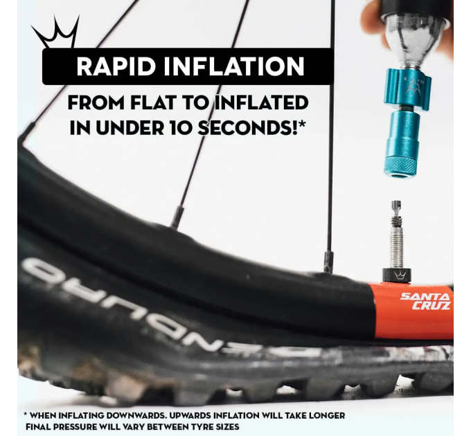 Насос Peaty's Holeshot CO2 Tyre Inflator, MTB 25g, Slate