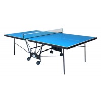 Всепогодный теннисный стол складной GSI-sport Compact Outdoor Alu Line синий Gt-4