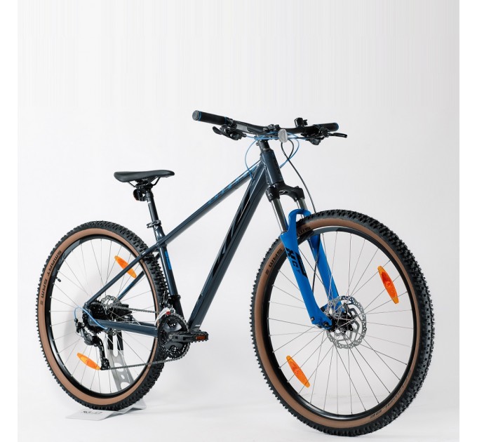 Велосипед KTM CHICAGO 291 29" рама M/43, серый (черно-голубой), 2022