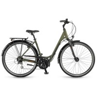 Велосипед Winora Domingo monotube 28" 24-G Acera, рама 46 см, оливково-черный матовый, 2021