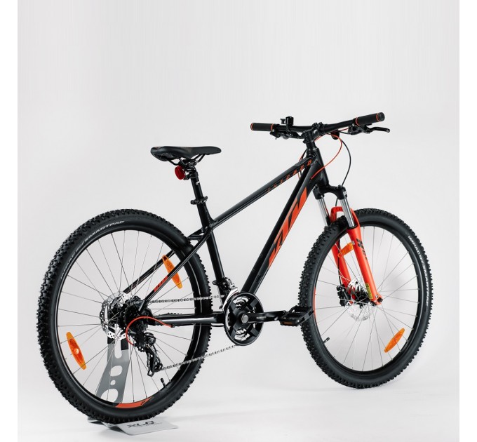 Велосипед KTM CHICAGO 272 27.5" рама S/38, черный матовый (оранжевый), 2022