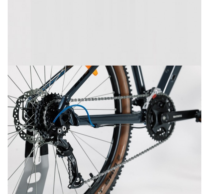 Велосипед KTM CHICAGO 271 рама М/43, серый (черно/синий) 2022/2023