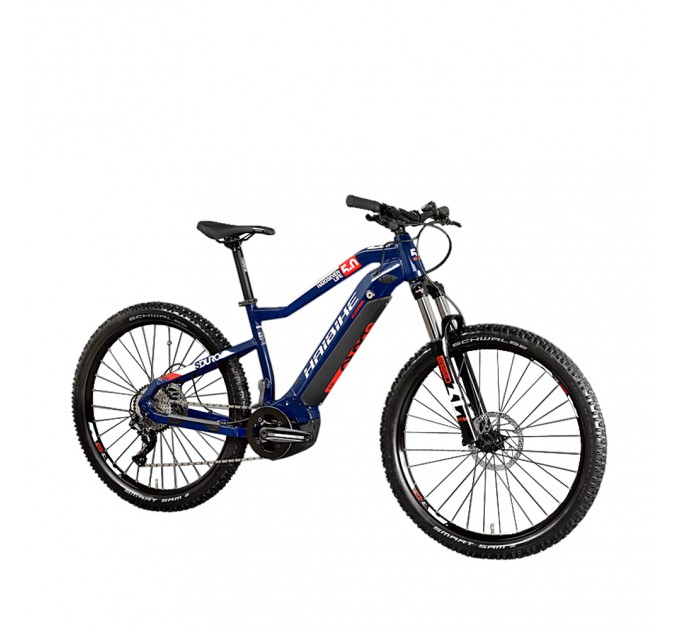 Электровелосипед Haibike SDURO HardSeven Life 5.0 i500Wh 10 s. Deore 27.5", рама S, сине-красно-белый, 2020