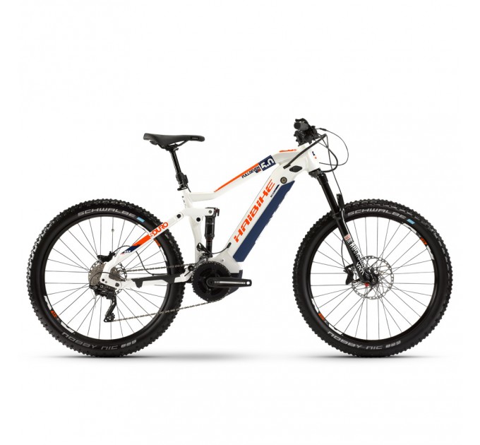 Электровелосипед Haibike SDURO FullSeven LT 5.0 i500Wh 20 s. XT 27,5", рама L, бело-синий-оранжевый, 2020