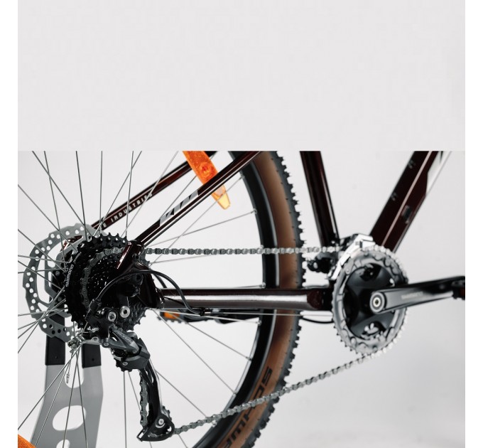 Велосипед KTM PENNY LANE 271 27.5" рама M/42, темно-червоний (сірий), 2022
