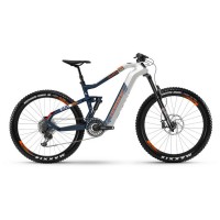 Электровелосипед Haibike XDURO AllMtn 5.0 Carbon FLYON i630Wh 11 s. NX 27.5/29", рама L, бело-сине-серый, 2020